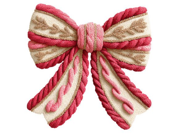 Download Knitted Embellished Holiday Bow PNG - Embellished Collection