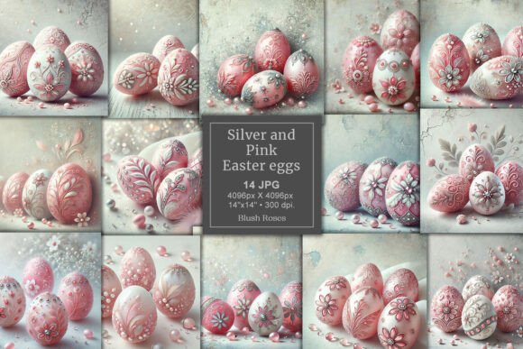 Download Pink Embellished Glass Easter Eggs JPGs - Premium Resources