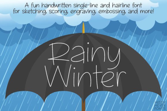 Download Rainy Winter (single Line) - Winter Collection