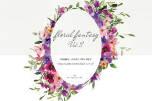 Download Watercolor Floral Embellished Frames - Embellished Collection