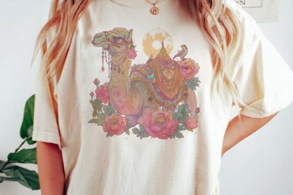 Download Embellished Camel Moon Flowers Png - Embellished Collection