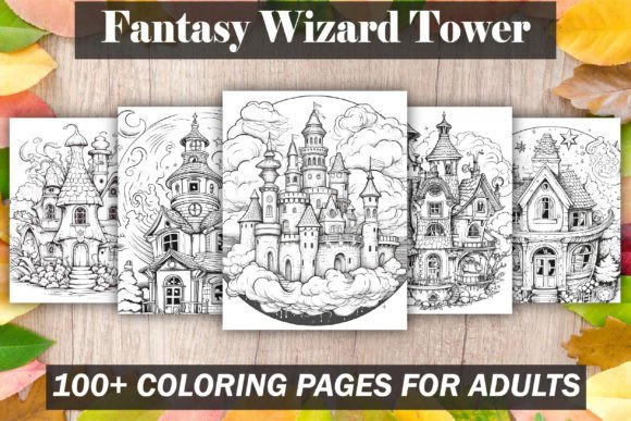 Download Fantasy Wizard Tower Coloring Pages - Premium Resources