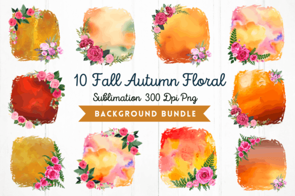 Download Fall Embellished Background Png Bundle - Embellished Collection